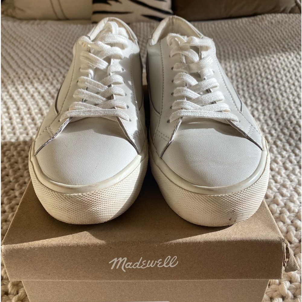 Madewell Sidewalk Low Top Sneakers White Size 8,5